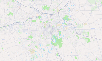 Obraz premium Lancaster Pennsylvania map