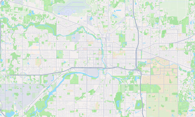 Lansing Michigan map
