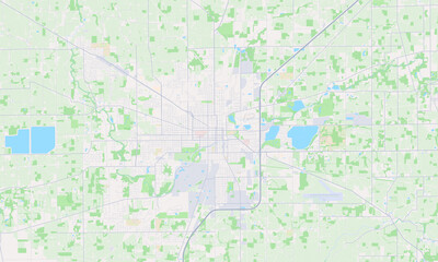 Fototapeta premium Lima Ohio map
