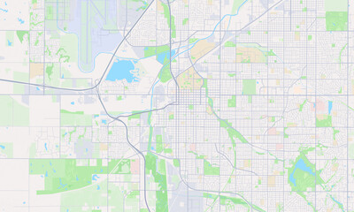 Obraz premium Lincoln Nebraska map
