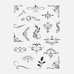 Ornaments Elements Icon New Design Black And White