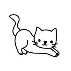 Cute cat outline