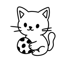 Cute cat outline