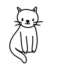 Cute cat outline