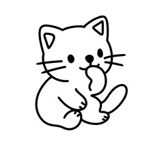  Cute cat outline 