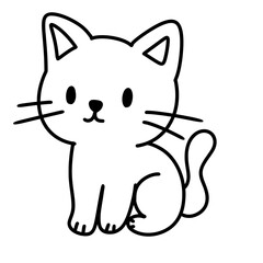 Cute cat outline 