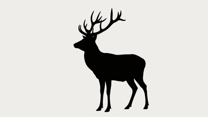 Obraz premium deer silhouette vector