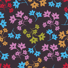 Seamless pattern from bouquet cute floral Traditional ornament yellow floral pattern,Abstract seamless simple floral pattern. Flower pattern. Spring pattern. used for textile, wallpaper, card   © BALEE