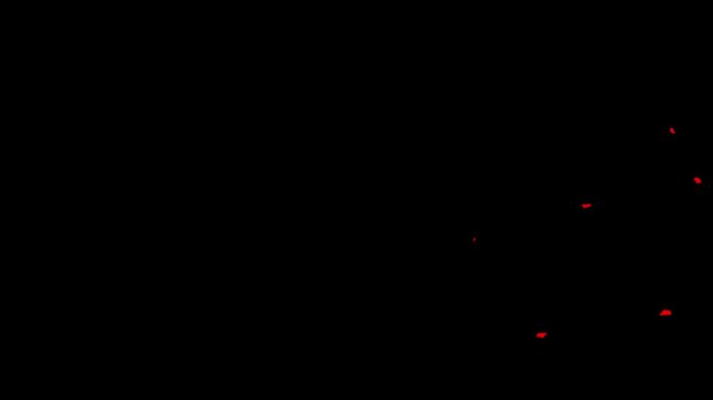 Red particles on black background sparks fire embers