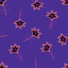 Seamless floral pattern, gentle ditsy print of small plants with a rustic motif. Cute botanical design, romantic background: tiny hand drawn flowers, leaves, bouquets on a green field. Vector. © BALEE