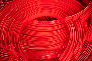 Display of Finished Red Coil Products Processed by Jitie Factory