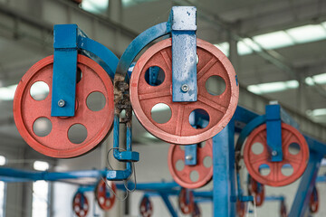 Close-up of Precision Forming Processing Equipment in the Machinery & Iron Factory Workshop