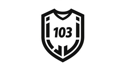 Jersey-Inspired Football Crest Logo