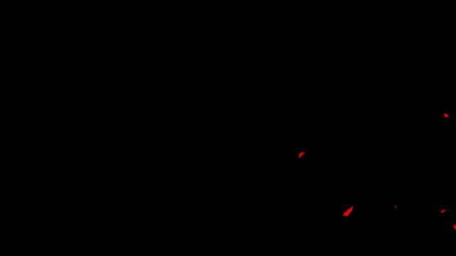 Red shards on black background abstract texture digital