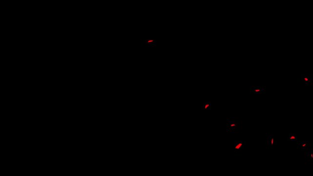 Red shards on black background abstract texture digital