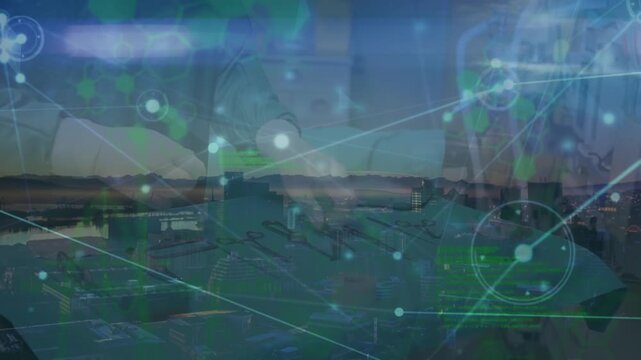 Animation of network of connections over computer servers