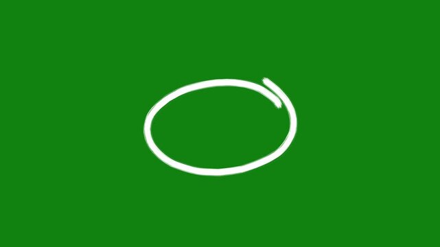 Hand drawn circle highlight arrow pack featuring multiple dynamic shapes on green screen, ideal for video editing, tutorials and content creation in 4K.