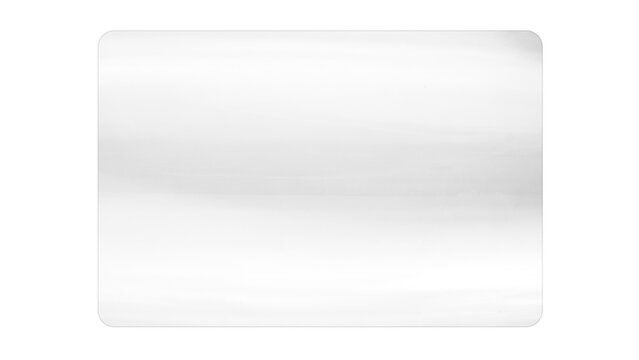 Transparent glass frame in the form of a tablet with soft reflections and realistic glare isolated on transparent background.