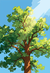 Tree with green leaves