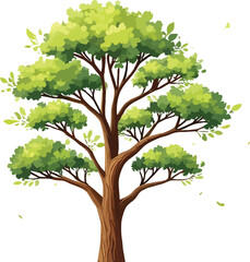 Tree with green leaves