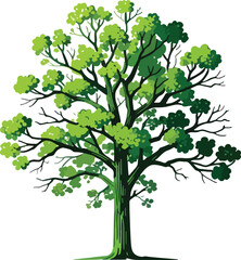 Tree with green leaves