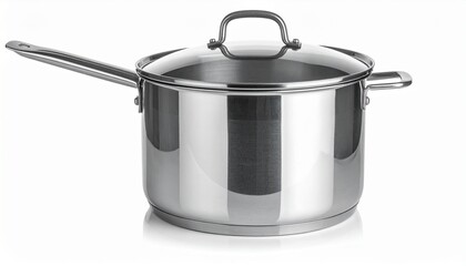 ステンレス製両手鍋のクリーンな商品イメージ