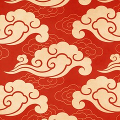 Joyful Golden Cloud Pattern Background