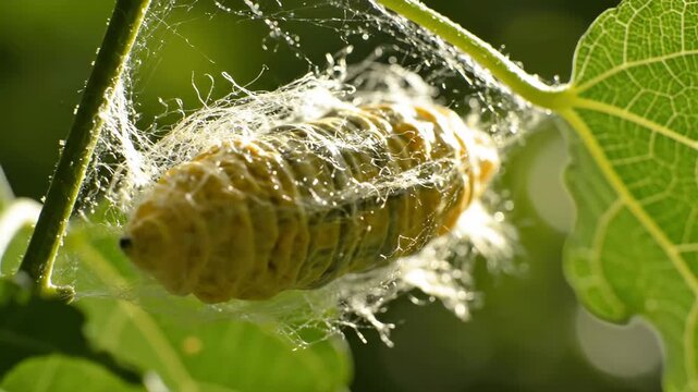 Close-up of a Praying Mantis Egg Case in a Natural Setting.
