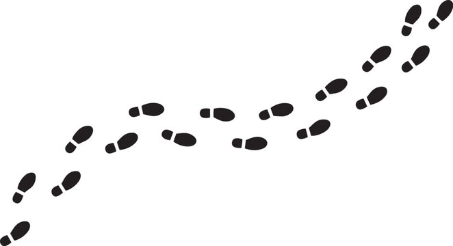 Human Footprints on Transparent Background &ndash; Shoe Prints and Tracking Sole Vector