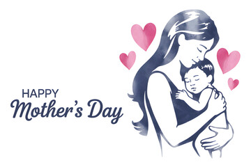 Obraz premium Happy mothers day mother and child love heartfelt greeting