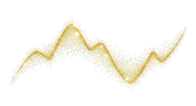 A graph with a yellow and orange gradient scattered plot on a white background.