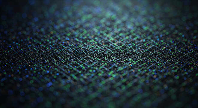 Macro View of Iridescent Procedural Encryption Texture