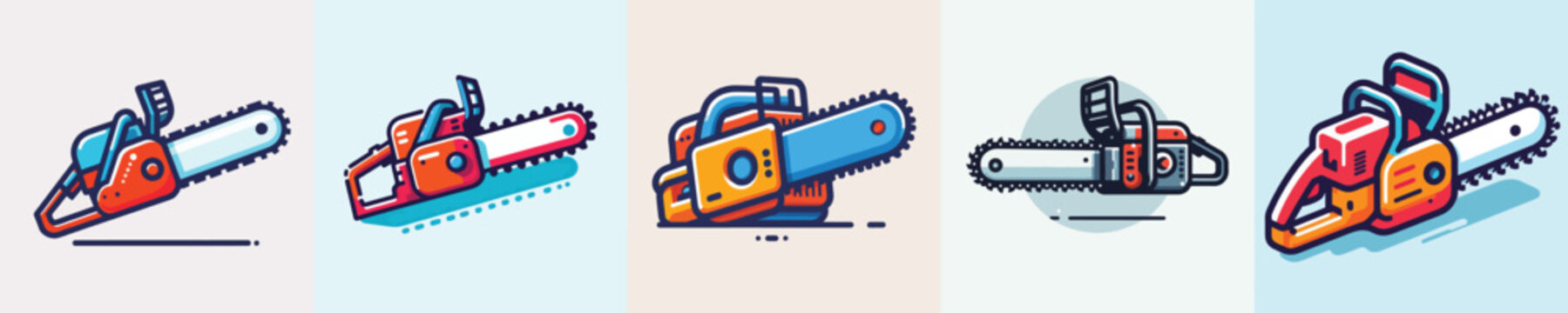 Vector of a chainsaw