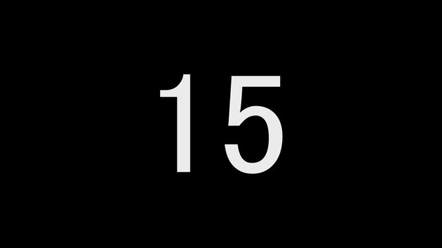 15 Second Countdown animation. Countdown Animation Timer &ndash; Digital Countdown Video
