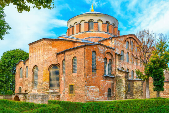 Hagia Irene or Aya Irini is a Byzantine Orthodox church located next to Topkapi Palace in Istanbul, Turkey.
