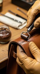 Professional Restoration of Luxury Vintage Leather Bag Edge