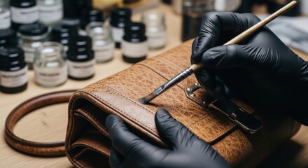 Professional Restoration of Luxury Vintage Leather Bag Edge