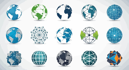Global Network: Connected World Technology Concepts