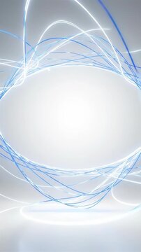 A vibrant abstract digital motion background featuring glowing light trails and dynamic waves ideal for technology and futuristic themes.