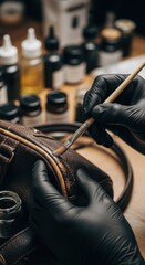 Professional Restoration of Luxury Vintage Leather Bag Edge