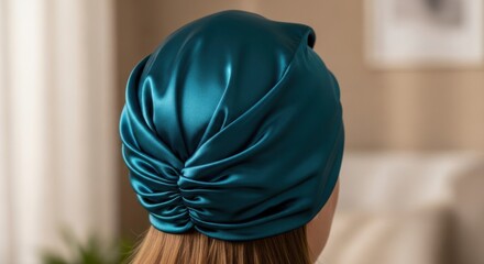 Elegant Silk Sleep Cap for Overnight Hair Protection and Hydration