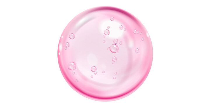 Water bubble. Soap, foam, Water droplet. Serum. Gel. 