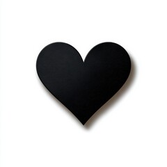 Black heart symbol conceptual art minimalist design digital environment close-up view love and emotion representation