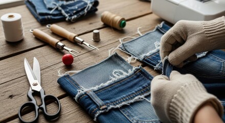Deconstructing Vintage Denim for Sustainable Fashion Upcycling