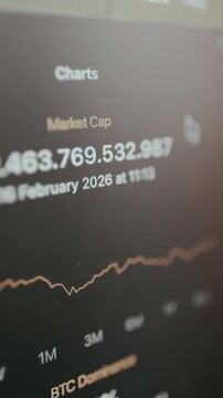 Cryptocurrency market capitalization chart and current value of 2.46T