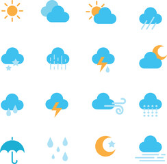 Obraz premium High quality meteorological symbols for digital dashboard and print vector