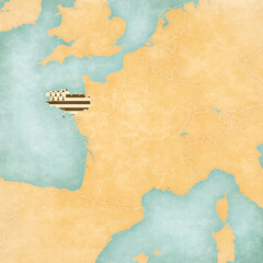 Map of France - Brittany