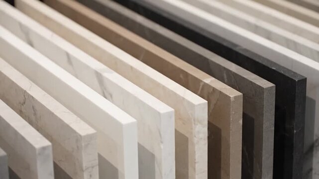 Countertop samples row.