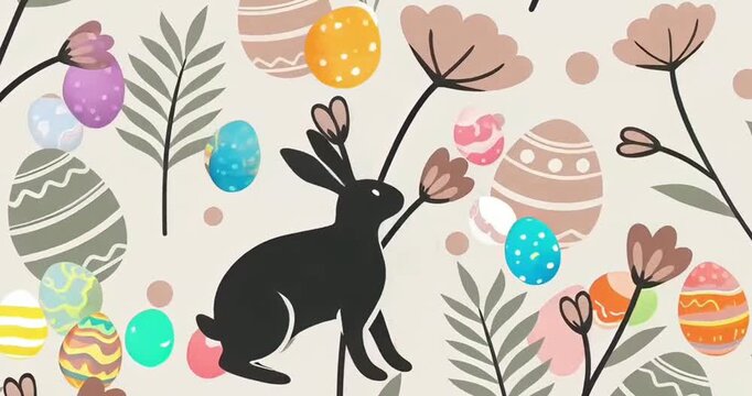 seamless pattern with rabbits