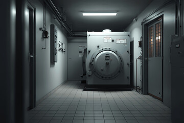 Industrial Generator in Utility Room